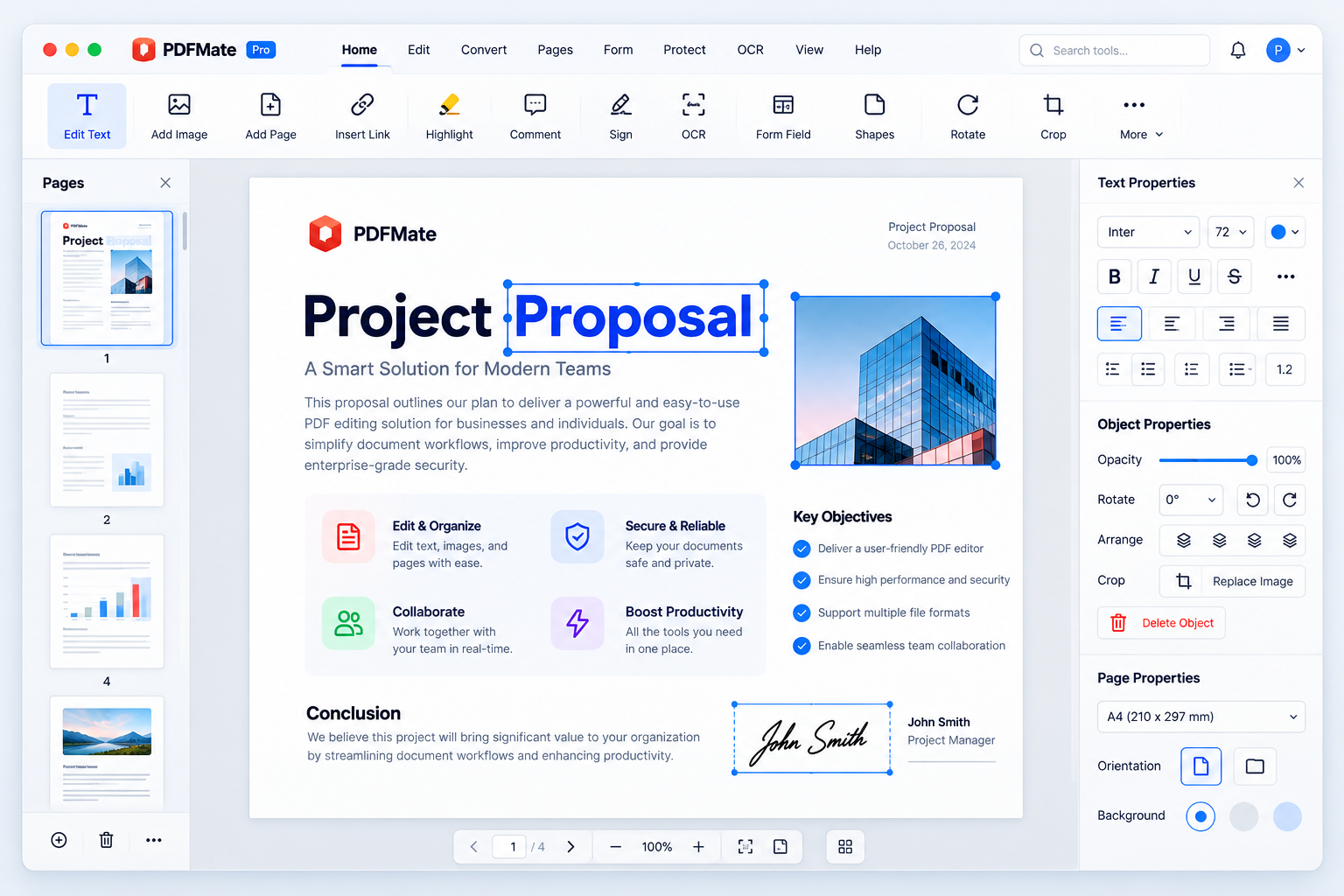 Explore PDF editing tasks. — Smart PDF Pilot